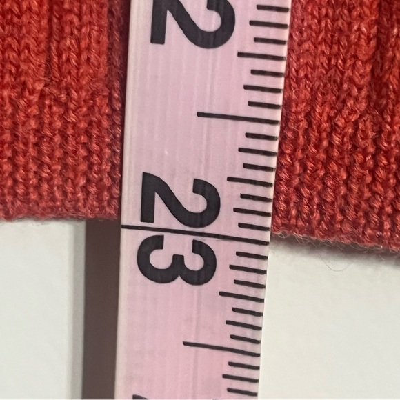 Casual Corner 100% Extra Fine Merino Wool Orange Cable Knit Sweater Size Small - Picture 8 of 10